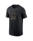 Фото #2 товара Men's Black Miami Marlins Camo Logo Team T-shirt