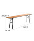8-Foot Rectangular Wood Folding Training / Seminar Table With Smooth Clear Coated Finished Top