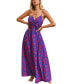 ფოტო #1 პროდუქტის Women's Paisley Print Twisted Maxi Beach Dress