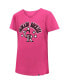 Big Girls Pink Colorado Rockies Jersey Stars V-Neck T-shirt