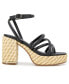 Фото #2 товара Women's Daphne Platform Strappy Raffia Sandals