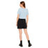 ფოტო #2 პროდუქტის PIECES Ria Fold Up Solid short sleeve T-shirt