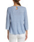 Incashmere Fringe Linen & Cashmere-Blend Pullover Women's M