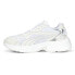 Фото #3 товара Puma Teveris Nitro Metallic Lace Up Womens White Sneakers Athletic Shoes 391098