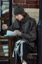 Фото #3 товара Кардиган ZARA Двубортное пальто с асимметричным шарфом