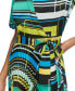 Фото #4 товара Women's Geometric-Print Faux-Wrap Dress