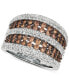 ფოტო #1 პროდუქტის Chocolate Diamond (1 ct. t.w.) & Nude Diamond (3/4 ct. t.w.) Multirow Statement Ring in 14k White Gold