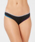 Bar Iii 262270 Women Stitched Bikini Bottoms Swimwear Black Size Large