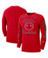 ფოტო #1 პროდუქტის Men's Red Chicago Bulls Courtside Retro Elevated Long Sleeve T-shirt