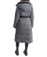 ფოტო #4 პროდუქტის Womens Maxi Belted Hooded Puffer Coat