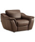 Фото #3 товара Jennard 47" Leather Arm Chair, Created for Macy's
