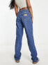 Фото #2 товара Wrangler mom straight fit jean in mid blue