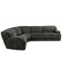 Фото #5 товара Sebaston 4-Pc. Fabric Sectional with 2 Power Motion Recliners, Created for Macy's