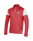 Фото #3 товара Men's Red Wisconsin Badgers Gameday Tri-Blend Quarter-Zip Jacket