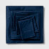 Full 6pc 800 Thread Count Solid Sheet Set Indigo - Threshold Signature