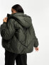 Фото #3 товара Vero Moda padded jacket with contrast trim detail in khaki