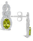 Topaz (3/4 ct. t.w.) Halo Drop Earrings in Sterling Silver