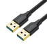 Фото #1 товара Kabel przewód USB-A 3.0 5Gb/s 0.5m czarny