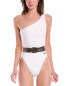 Фото #1 товара Balmain One-Shoulder One-Piece Women's White 36