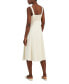 ფოტო #2 პროდუქტის Women's Linen-Blend Seamed Midi Dress, Created for Macy's