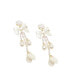 ფოტო #1 პროდუქტის Women's White Flora Drop Earrings