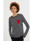 Фото #2 товара Women's Chinti & Parker Breton Heart Wool & Cashmere Sweater