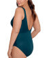 Фото #3 товара Plus Size Allover-Slimming Crossover One-Piece Swimsuit