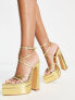 Фото #1 товара Ego Whole Life platform heel strappy sandals in gold