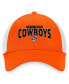 Men's Orange, White Oklahoma State Cowboys Breakout Trucker Snapback Hat