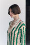 Фото #7 товара Платье-туника асимметричного кроя из кружева кроше ZARA