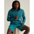 Фото #1 товара Bonobos Fielder Pullover Hoodie Medium Men's Turquoise Solid Kangaroo Pocket