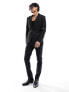 Фото #1 товара ASOS DESIGN skinny blazer with zip sleeves in black