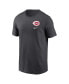 Фото #3 товара Men's Charcoal Cincinnati Reds Logo Sketch Bar T-shirt