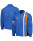 Фото #1 товара Men's and Women's Blue New York Knicks Stitch Applique Full-Zip Bomber Jacket