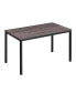 Фото #3 товара 55.1" Dining Table - Walnut Color Tabletop With Black Leg