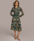 ფოტო #5 პროდუქტის Women's Printed Twist-Front Shirtdress