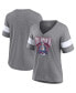 Фото #1 товара Women's Heathered Gray Colorado Avalanche 2022 Stanley Cup Champions Banner V-Neck Triblend T-shirt