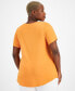 Фото #3 товара Plus Size Short-Sleeve Top, Created for Macy's