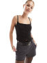 Фото #1 товара Stradivarius cami detail waiscoat in black