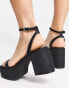 Фото #3 товара Topshop Rebecca platform tubular tie sandal in black