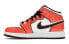 "Air Jordan 1 Mid "Turf Orange" GS BQ6931-802 Sneakers"