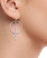 ფოტო #2 პროდუქტის Diamond Circle Drop Earrings (1/4 ct. t.w.) in 14k White Gold