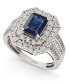 ფოტო #3 პროდუქტის EFFY® Sapphire (1-1/2 ct. t.w) and Diamond (1/2 ct. t.w) Ring in 14K White Gold (Also Available In Tanzanite)