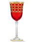 Фото #3 товара Multicolor Red Wine Goblet with Gold-Tone Rings, Set of 4