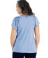 ფოტო #2 პროდუქტის Women's Pleated-Neck Short-Sleeve Top, Regular & Petite, Created for Macy's