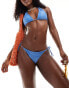 Фото #1 товара Brave Soul tie up bikini bottoms in denim blue