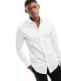 ONLY & SONS slim fit easy iron shirt in white