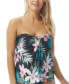 Фото #1 товара Coco Reef 276911 Clarity Print Bandeau Bra Tankini Top Swimsuit, 12/36C, Multi