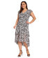 ფოტო #8 პროდუქტის Plus Size Paisley-Print Ruched-Waist Midi Dress