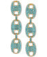 ფოტო #1 პროდუქტის Gold-Tone Pavé Link Triple Drop Statement Earrings